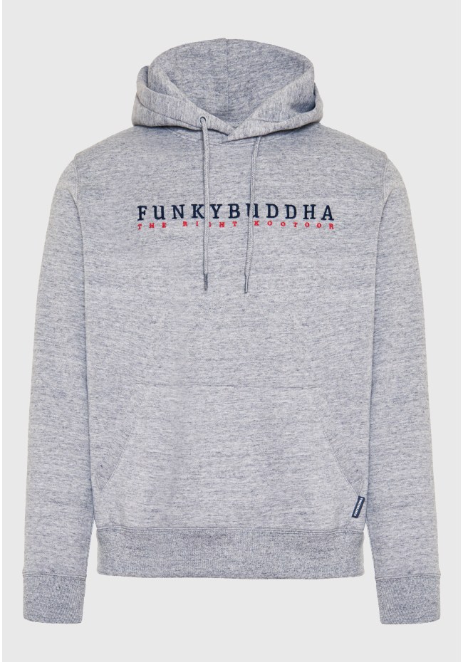 Overhead hoodie with branded print