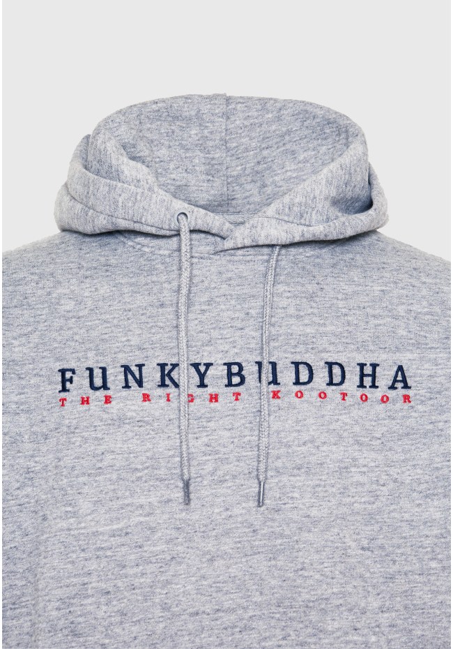 Overhead hoodie with branded print