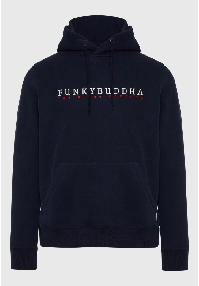 Overhead hoodie with branded print