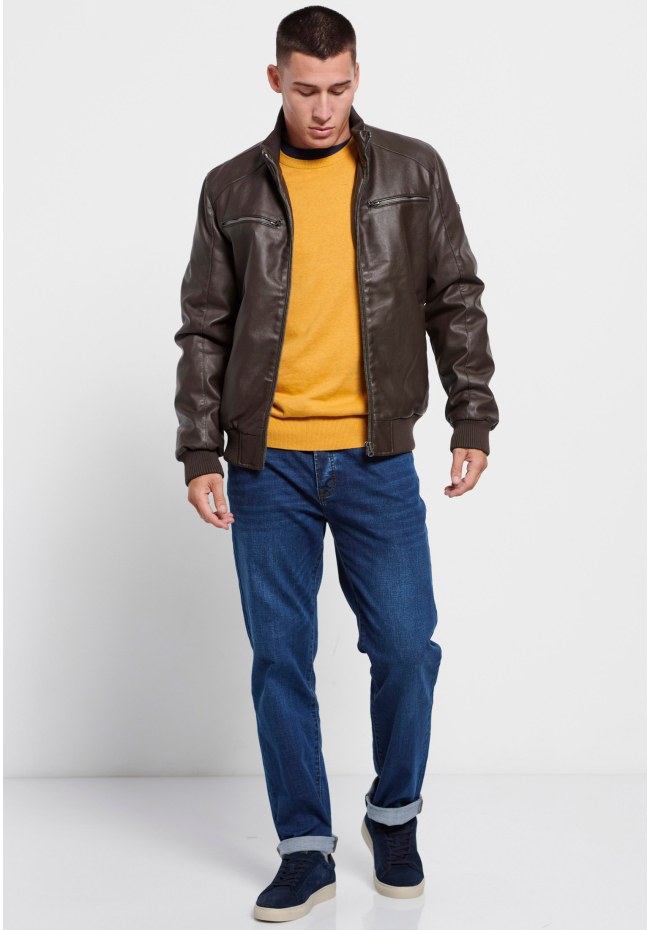 Eco leather (PU) biker jacket