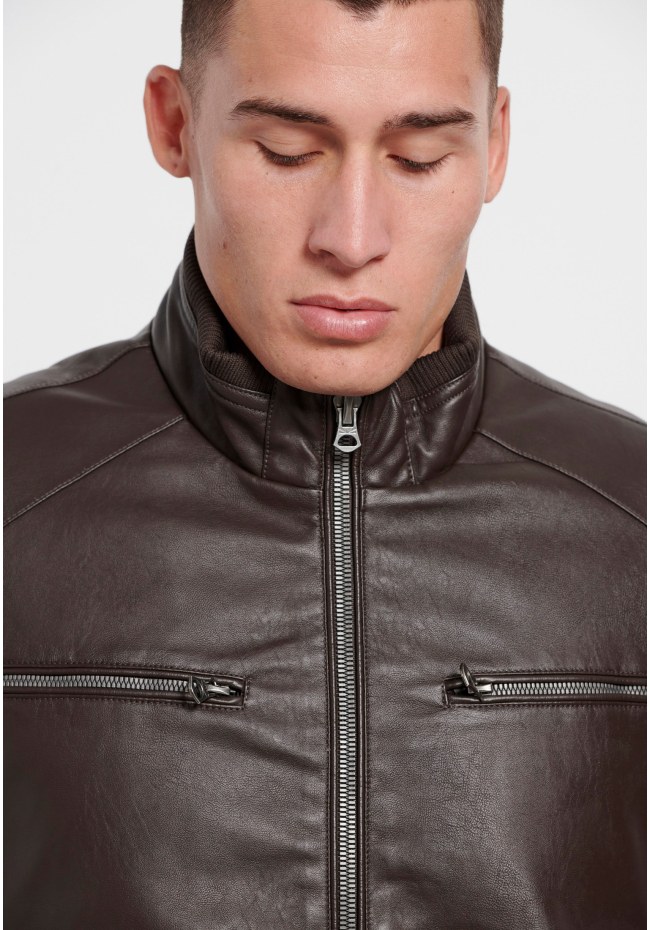 Eco leather (PU) biker jacket