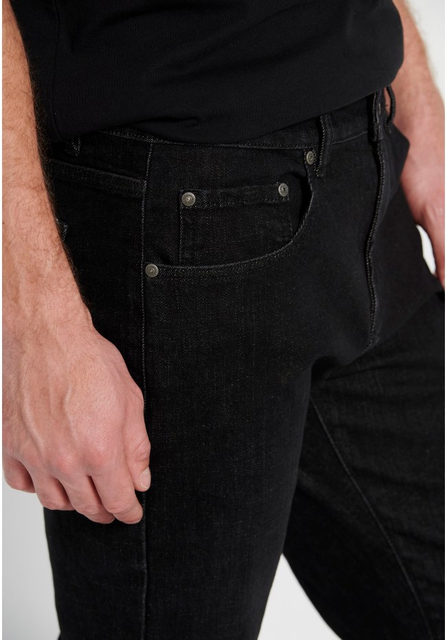 Tapered fit τζιν παντελόνι