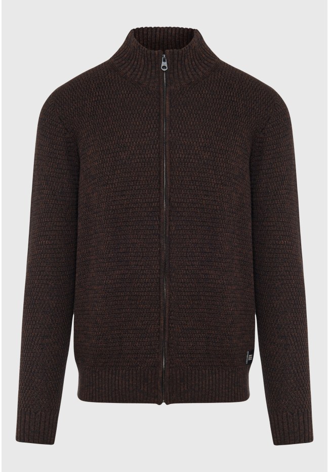 Πλεκτή ζακέτα με φερμουάρ