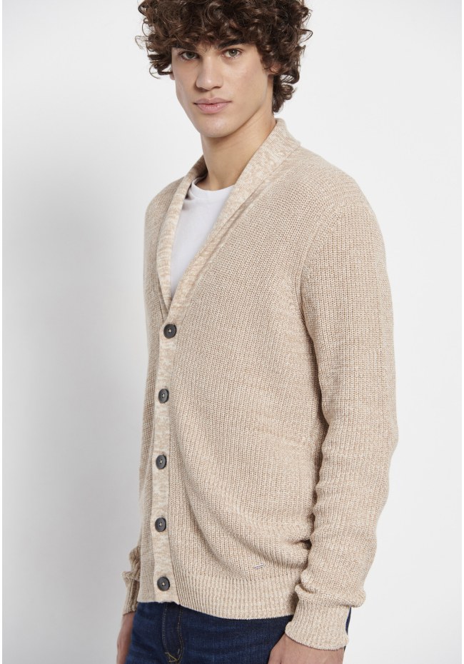 Μen's knitted cardigan with buttons