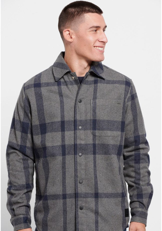 Oversized fit καρό overshirt πουκάμισο