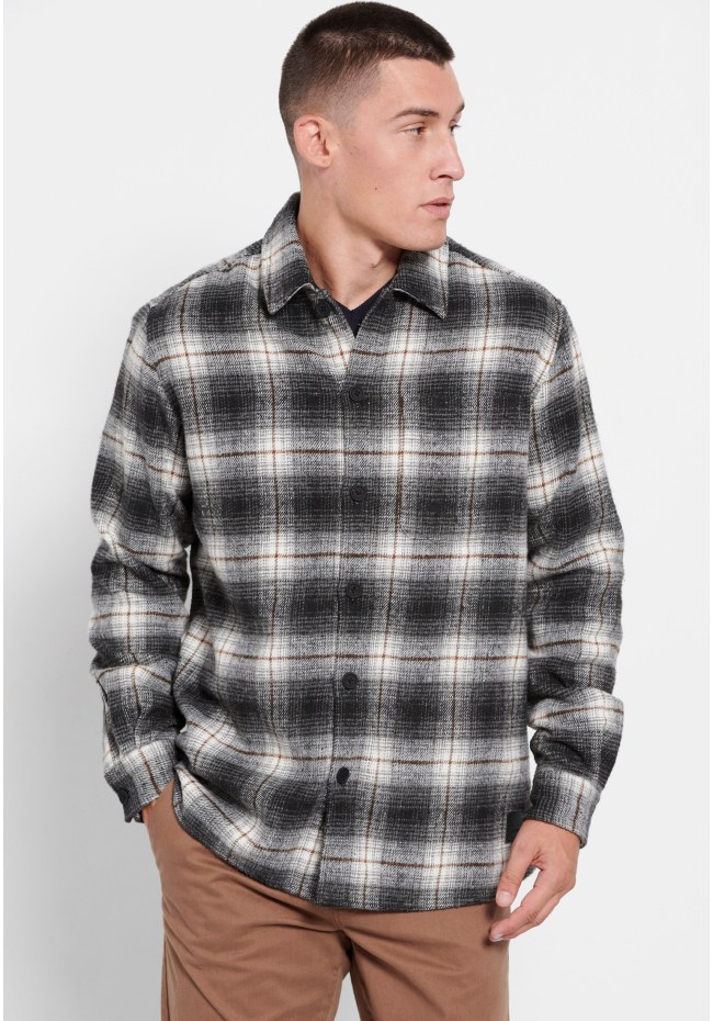Oversized καρό overshirt πουκάμισο
