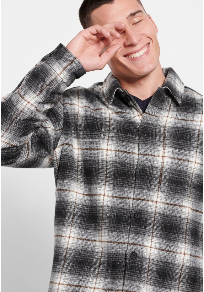 Oversized καρό overshirt πουκάμισο