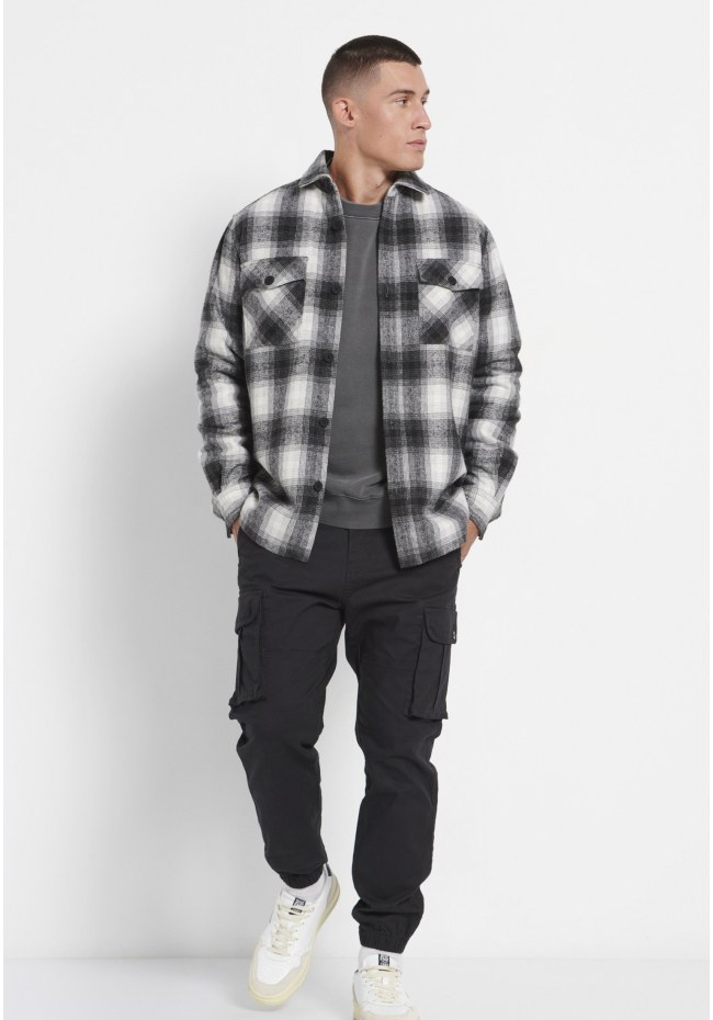 Oversized plaid flannel overshirt shirt