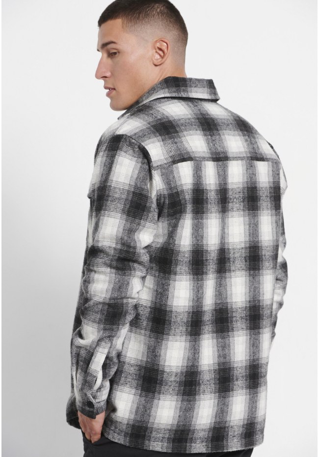Oversized plaid flannel overshirt shirt