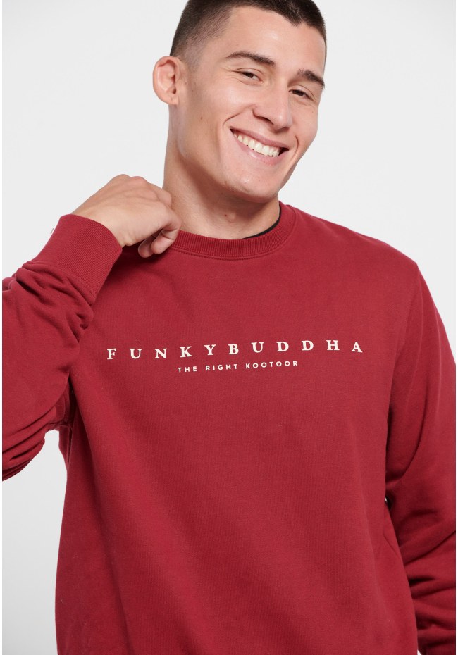 Crew neck sweatshirt with Funky Buddha print