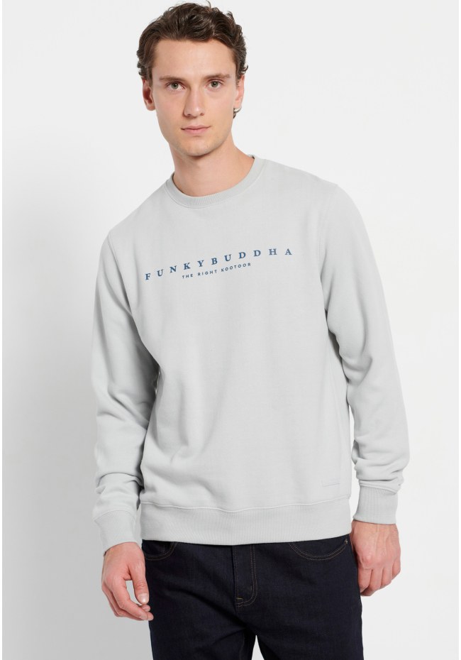 Crew neck sweatshirt with Funky Buddha print