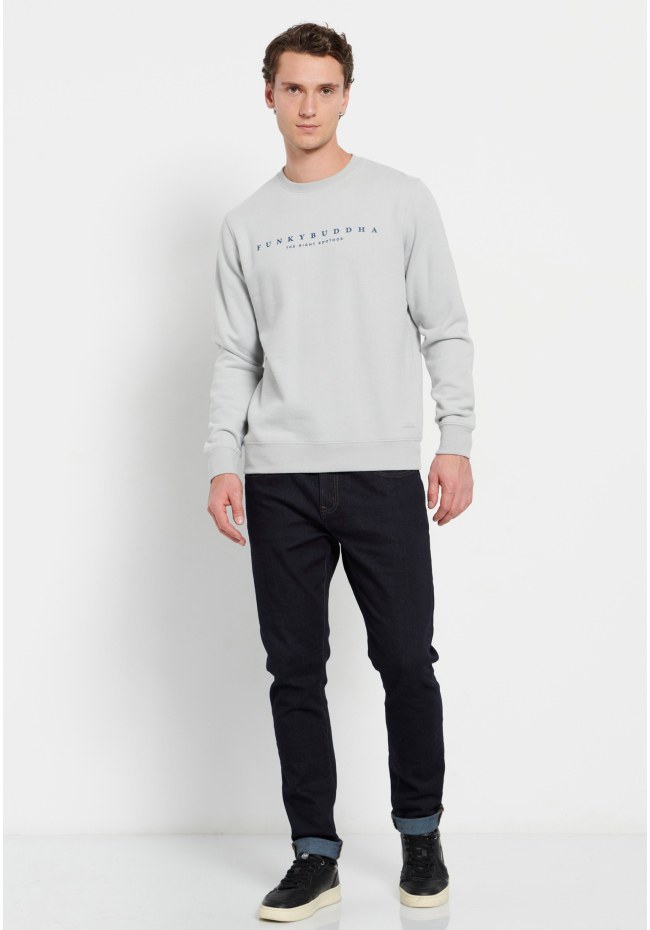 Crew neck sweatshirt with Funky Buddha print