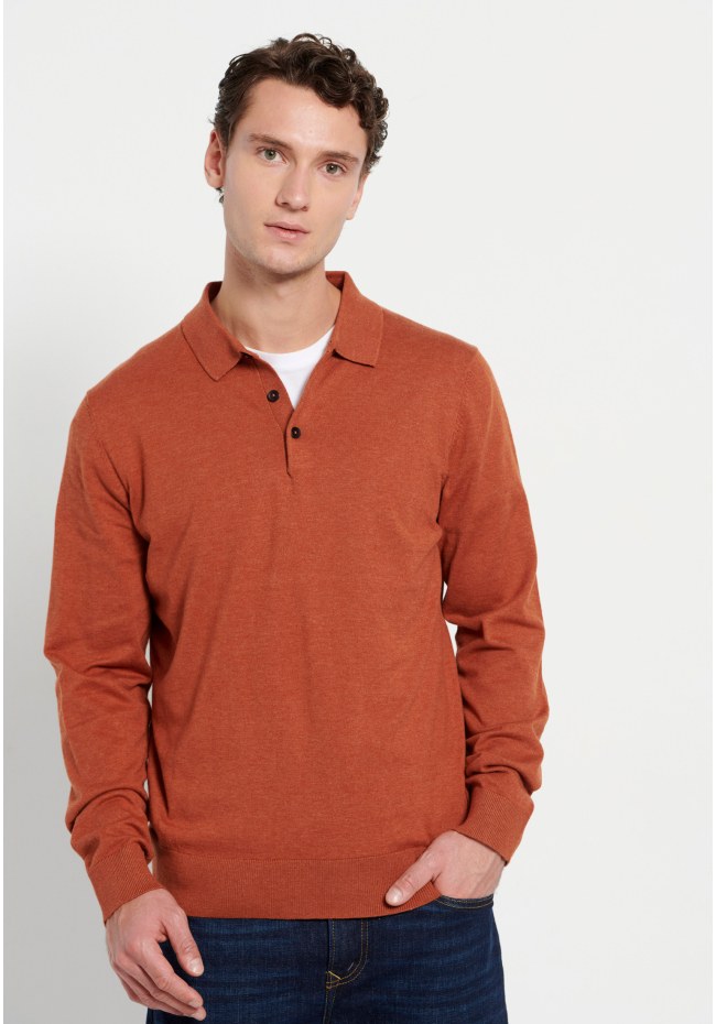 Men's knitted polo shirt