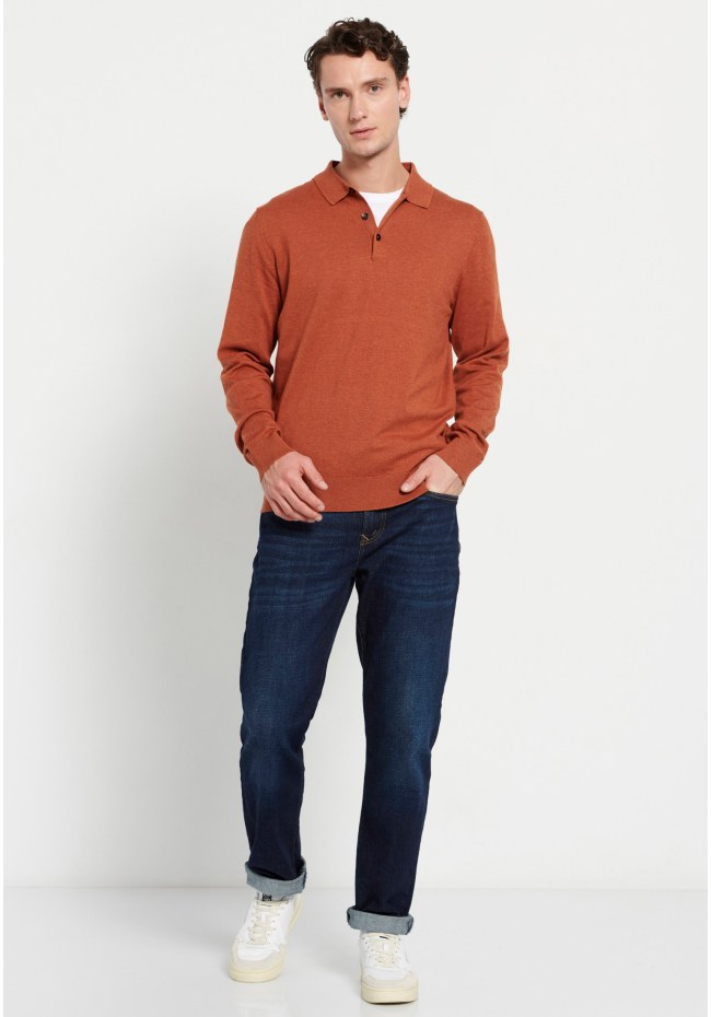 Men's knitted polo shirt