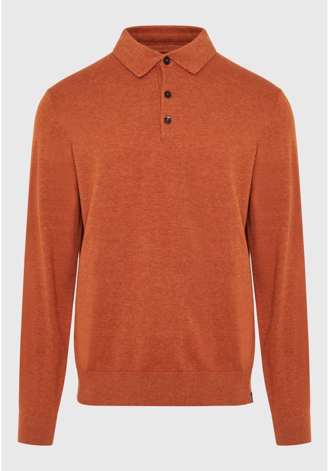 Men's knitted polo shirt