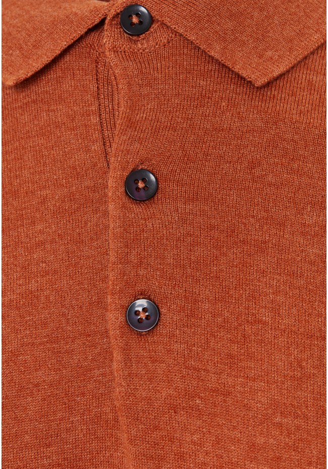 Men's knitted polo shirt