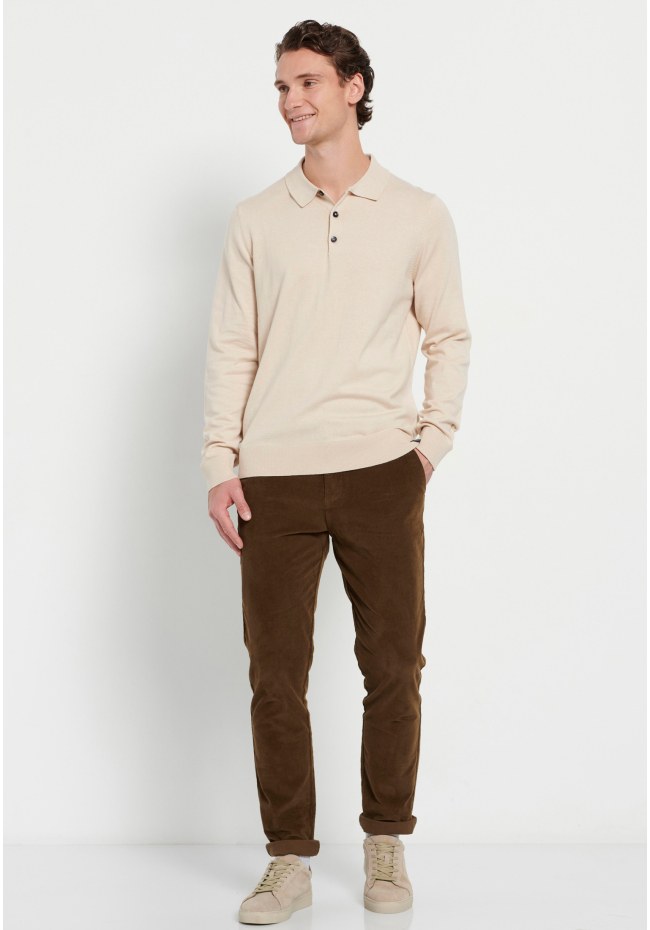 Men's knitted polo shirt