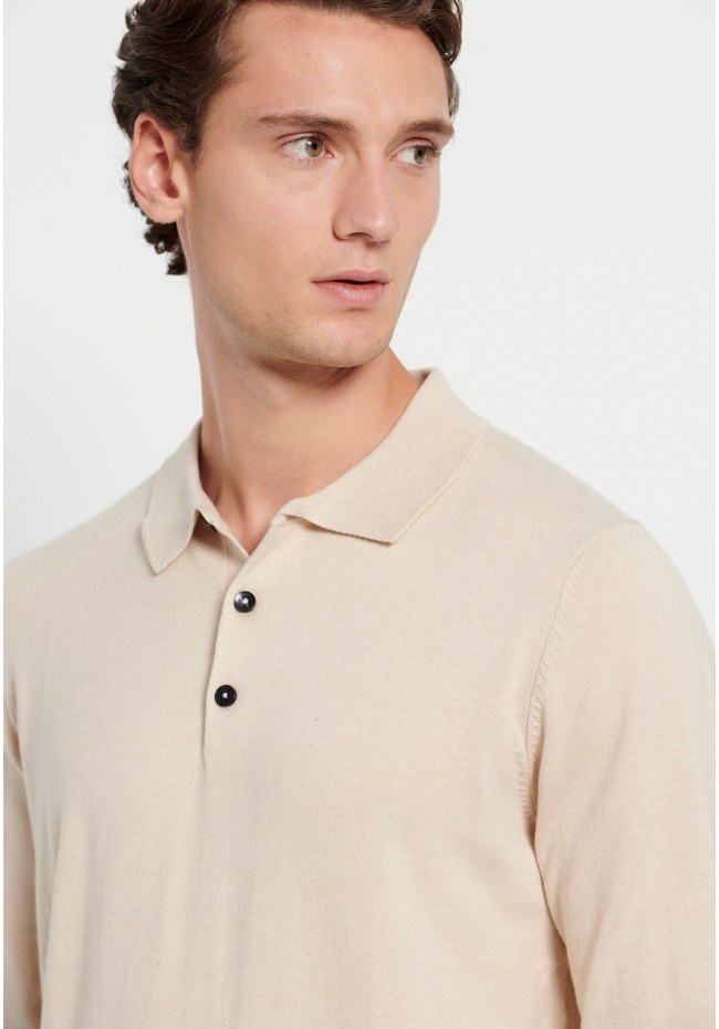 Men's knitted polo shirt