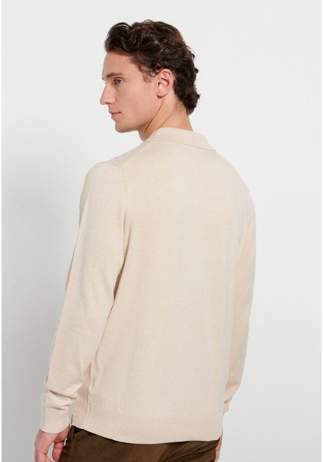 Men's knitted polo shirt