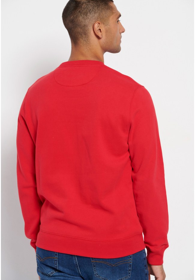 Chest branded printed crew neck sweatshirt