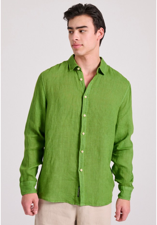 Garment dyed λινό πουκάμισο - The essentials