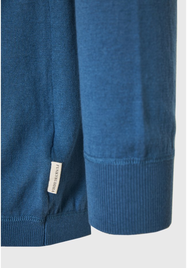 Linen blend ανδρική lightweight πλεκτή μπλούζα