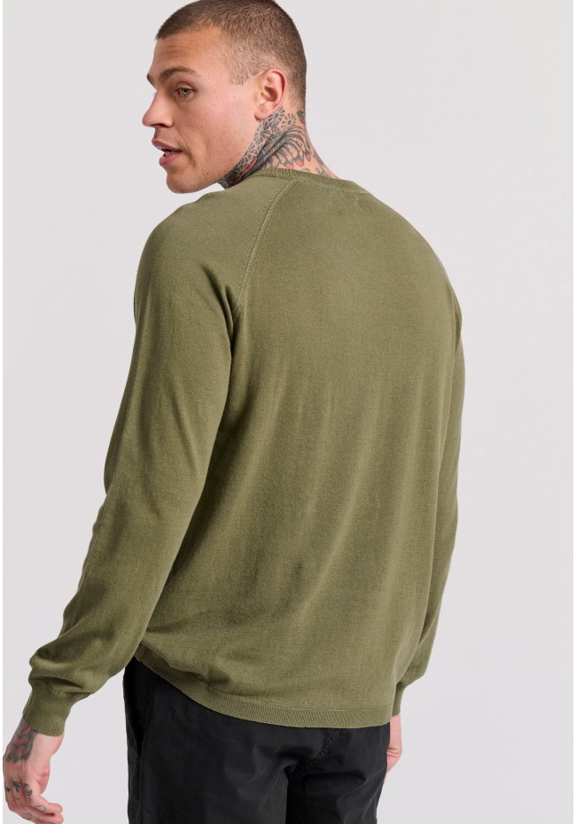 Linen blend men's lightweight sweater