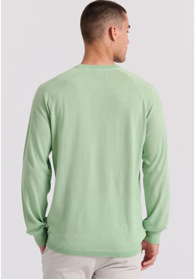 Linen blend ανδρική lightweight πλεκτή μπλούζα