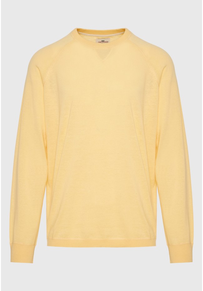 Linen blend men's lightweight sweater