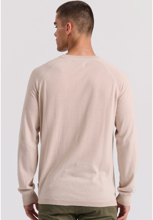 Linen blend men's lightweight sweater