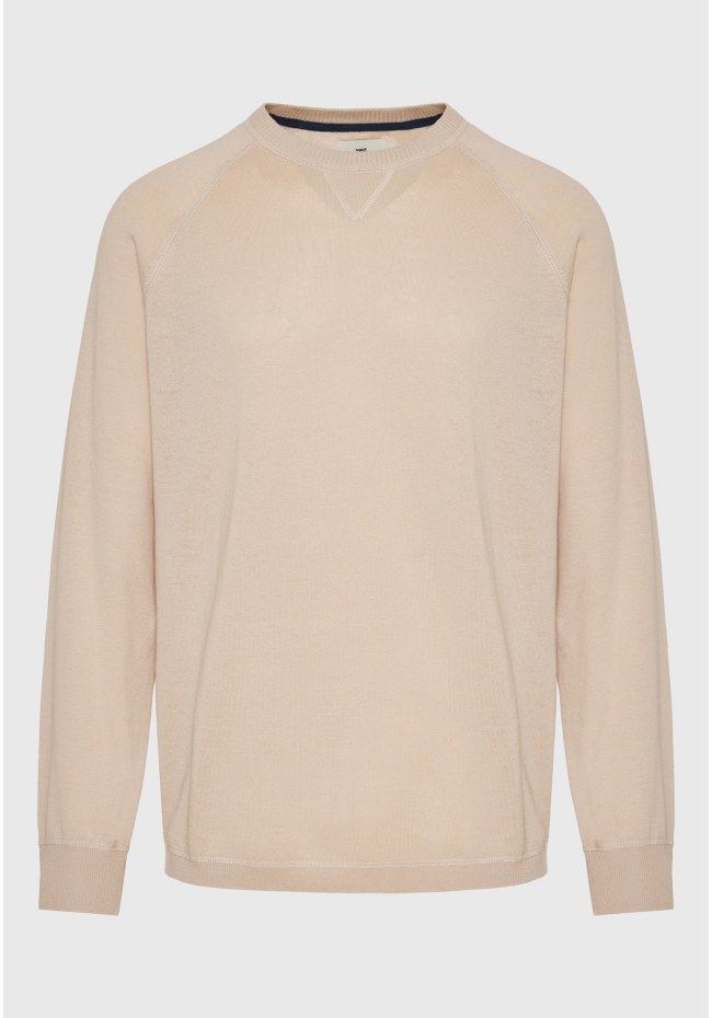 Linen blend men's lightweight sweater