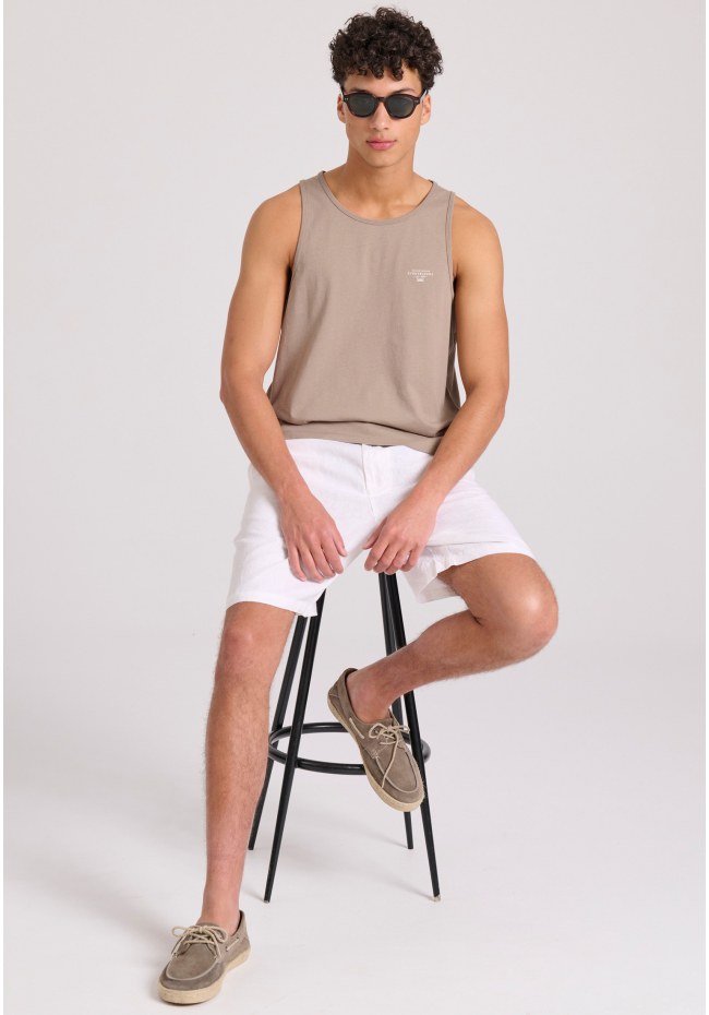 Ανδρικό tank top με logo στο στήθος