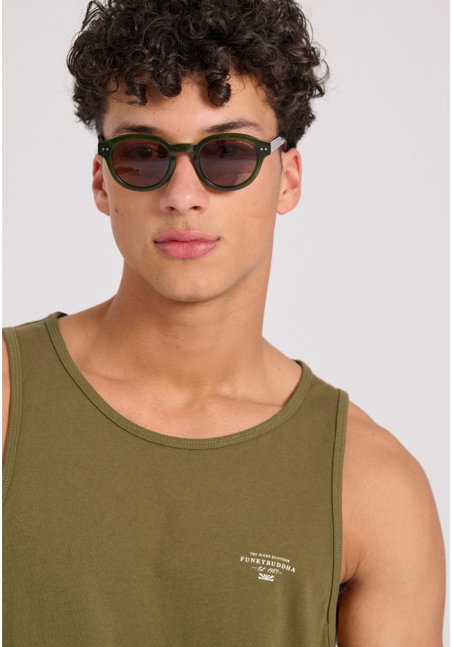 Ανδρικό tank top με logo στο στήθος