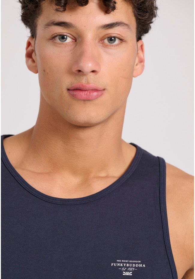 Ανδρικό tank top με logo στο στήθος
