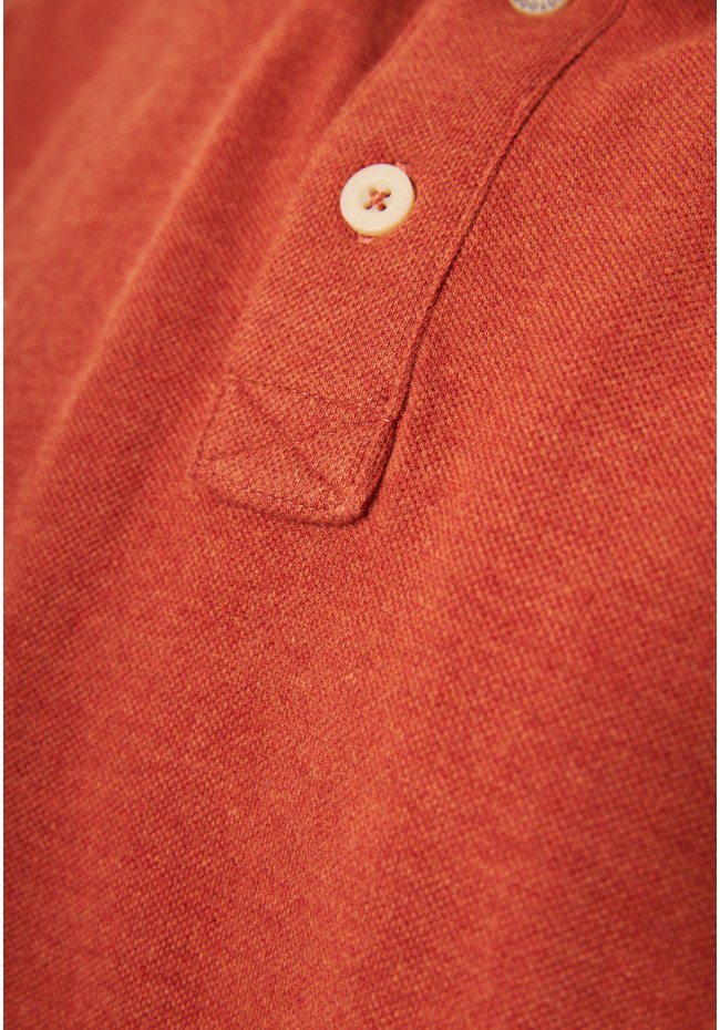 Polo shirt in melange fabric