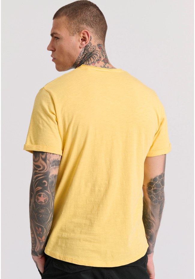 Βαμβακερό t-shirt με τσέπη στο στήθος