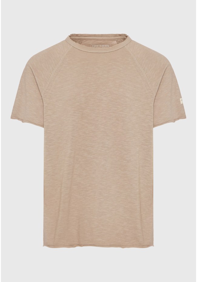 Relaxed fit t-shirt με raglan μανίκι και raw cuts