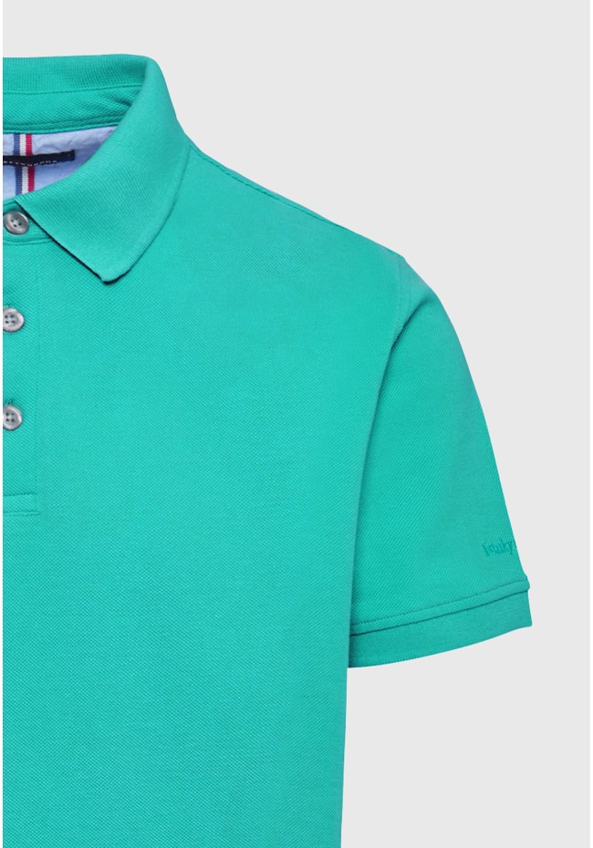 Polo shirt with embroidery on the sleeve