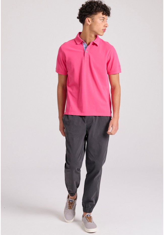 Polo shirt with embroidery on the sleeve