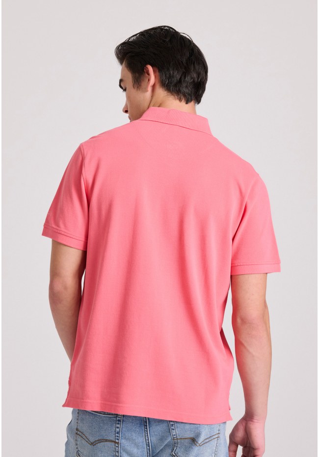 Polo shirt with embroidery on the sleeve