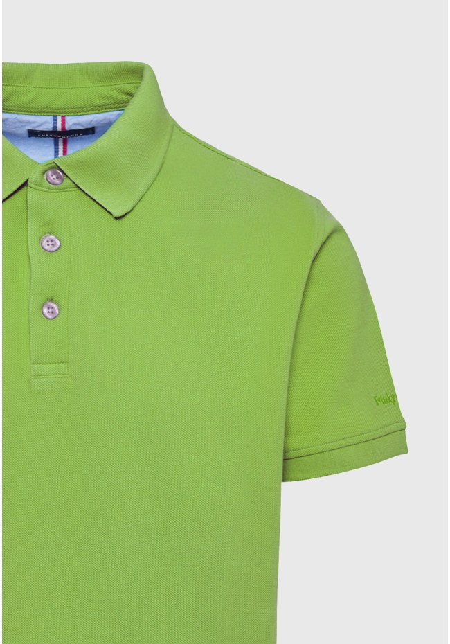 Polo shirt with embroidery on the sleeve