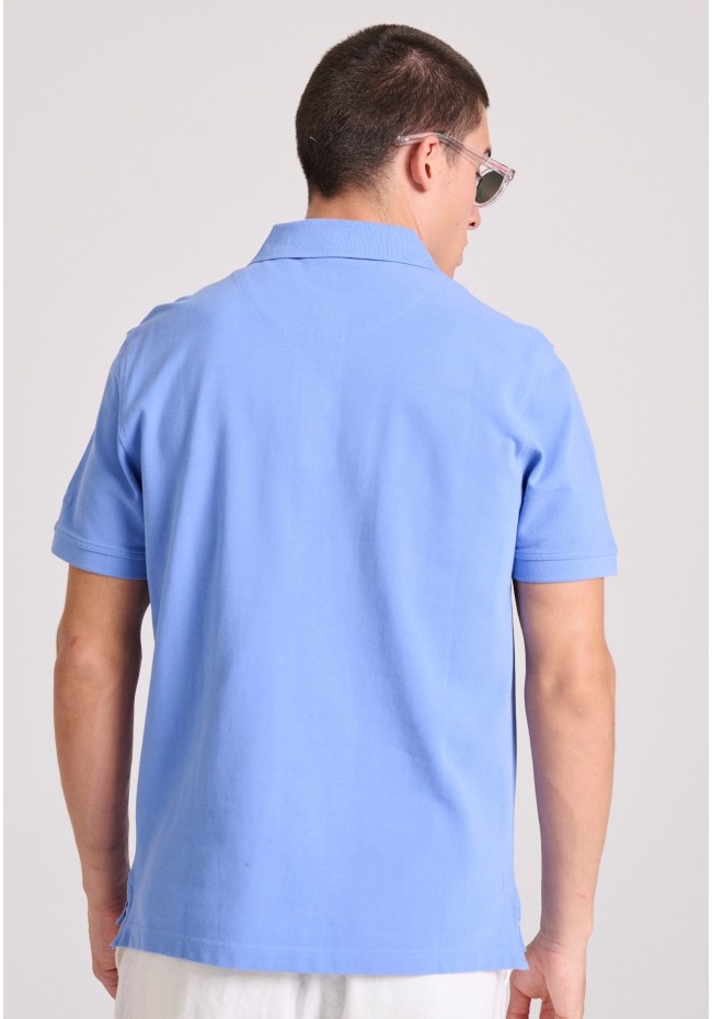 Polo shirt with embroidery on the sleeve