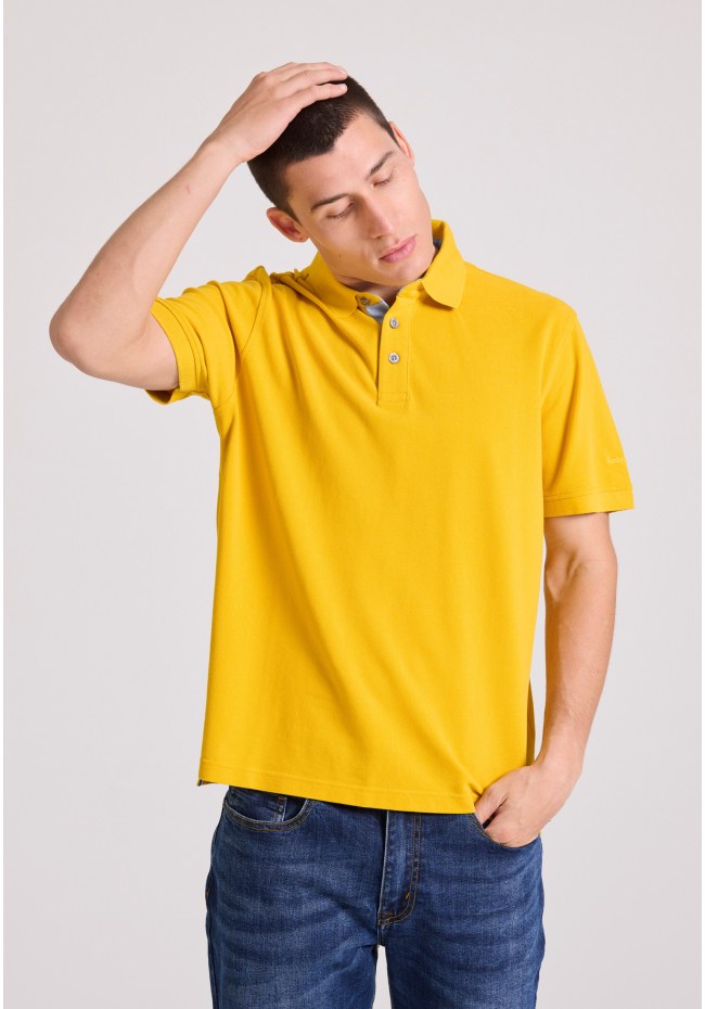 Polo shirt with embroidery on the sleeve