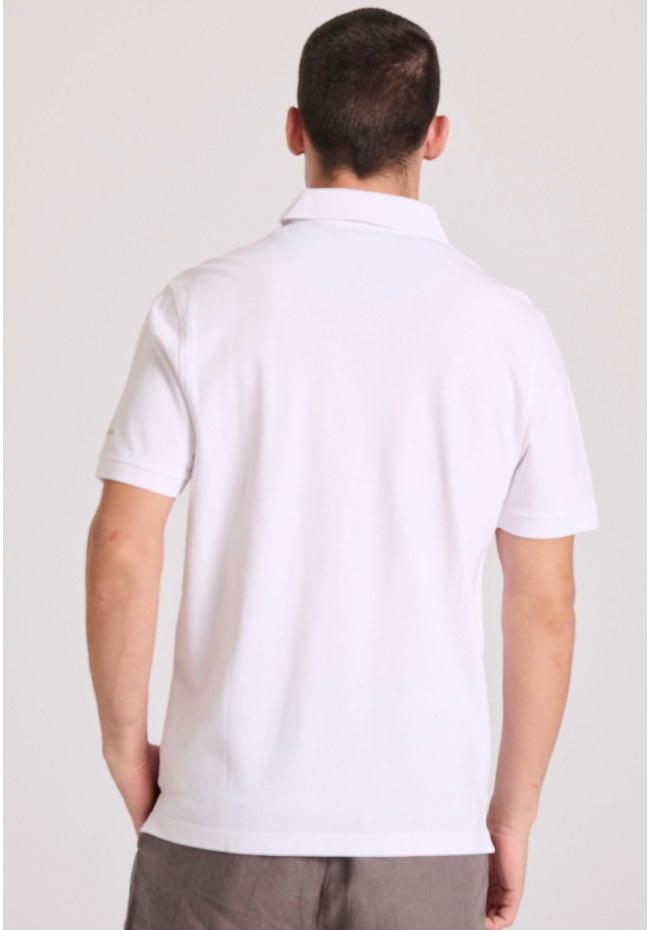 Polo shirt with embroidery on the sleeve
