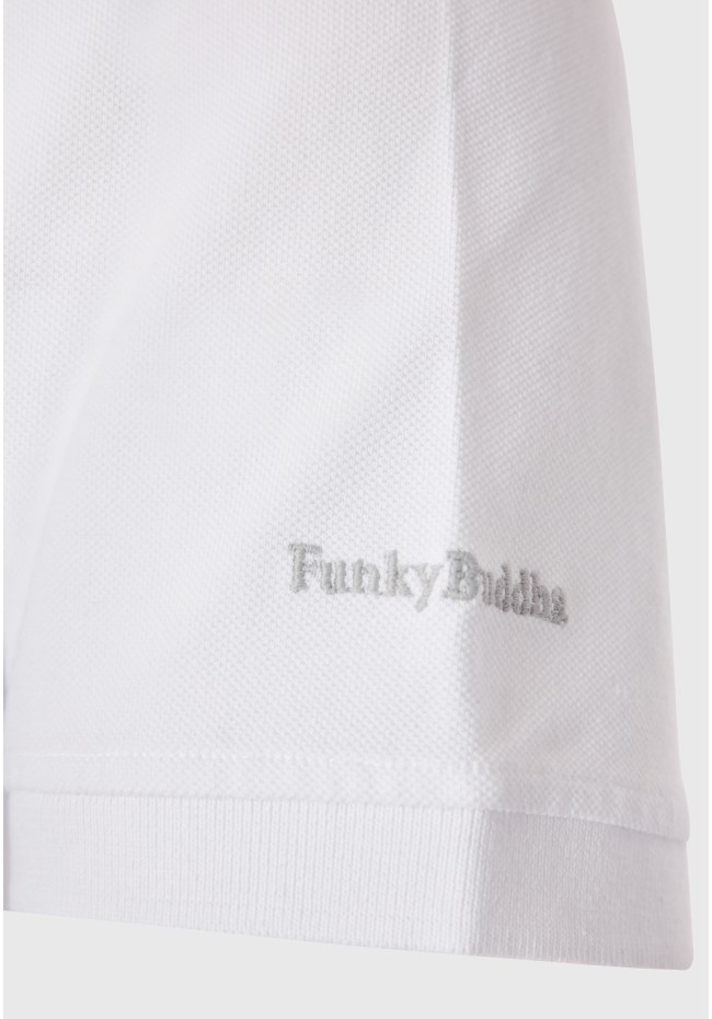 Polo shirt with embroidery on the sleeve
