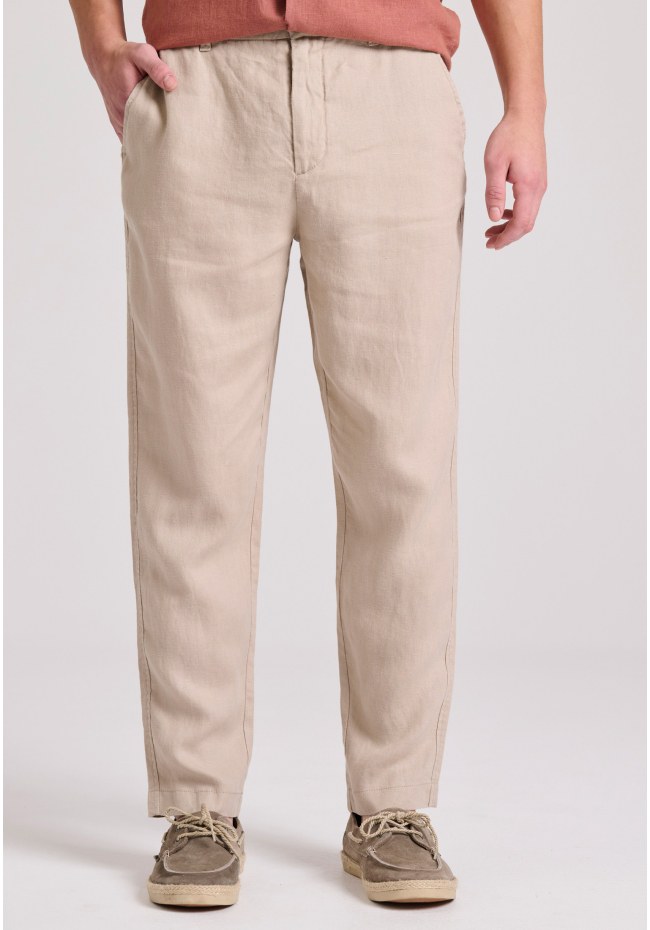 Λινό casual chino παντελόνι