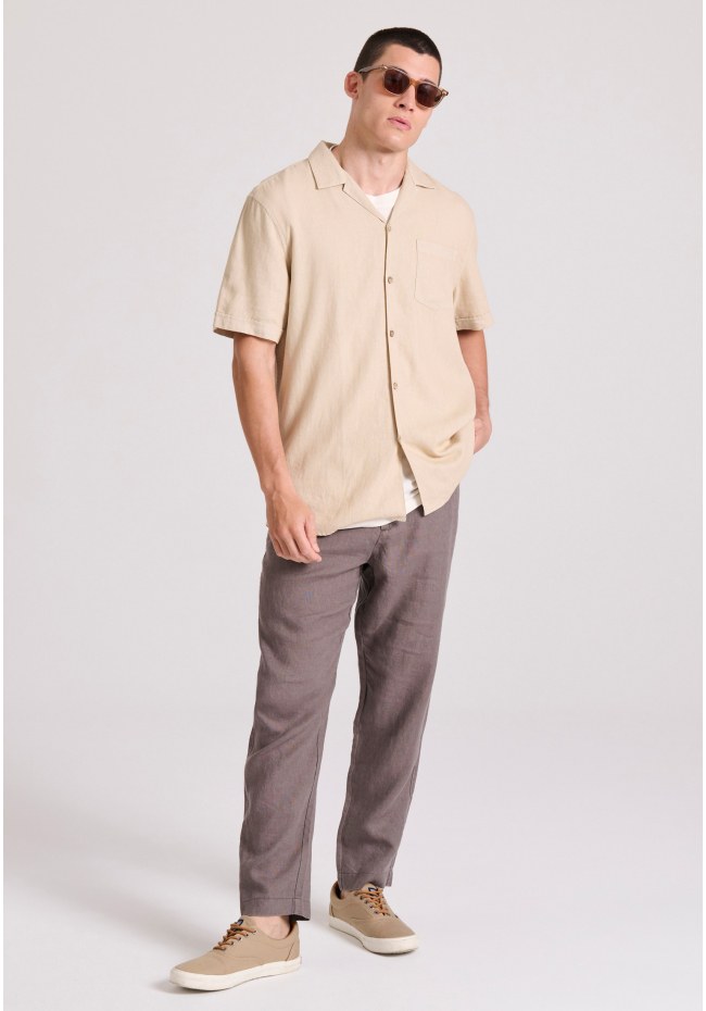 Λινό casual chino παντελόνι