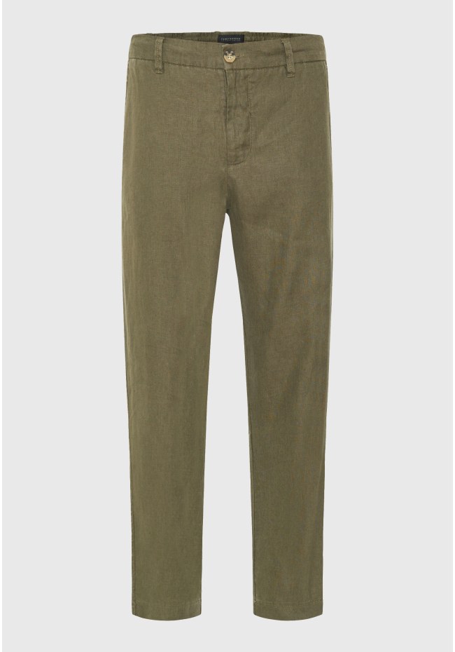 Λινό casual chino παντελόνι