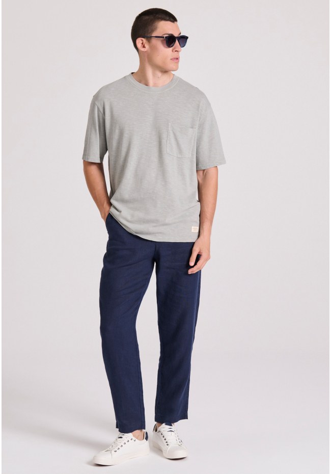 Λινό casual chino παντελόνι