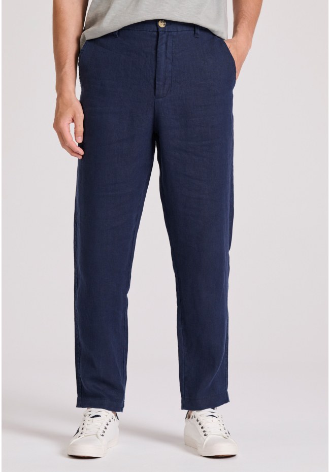 Λινό casual chino παντελόνι